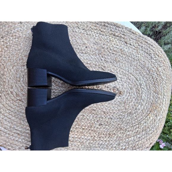 LifeStride Soft System "Dreamy" Black Ribbed Knit Ankle Boots Booties Size 9.5 - Picture 7 of 15